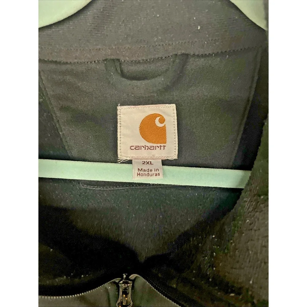 Carhartt Goose Island Beer Company Soft Shell Jacket Mens 2XL Black Full Zip